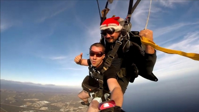  Already with the parachute open 